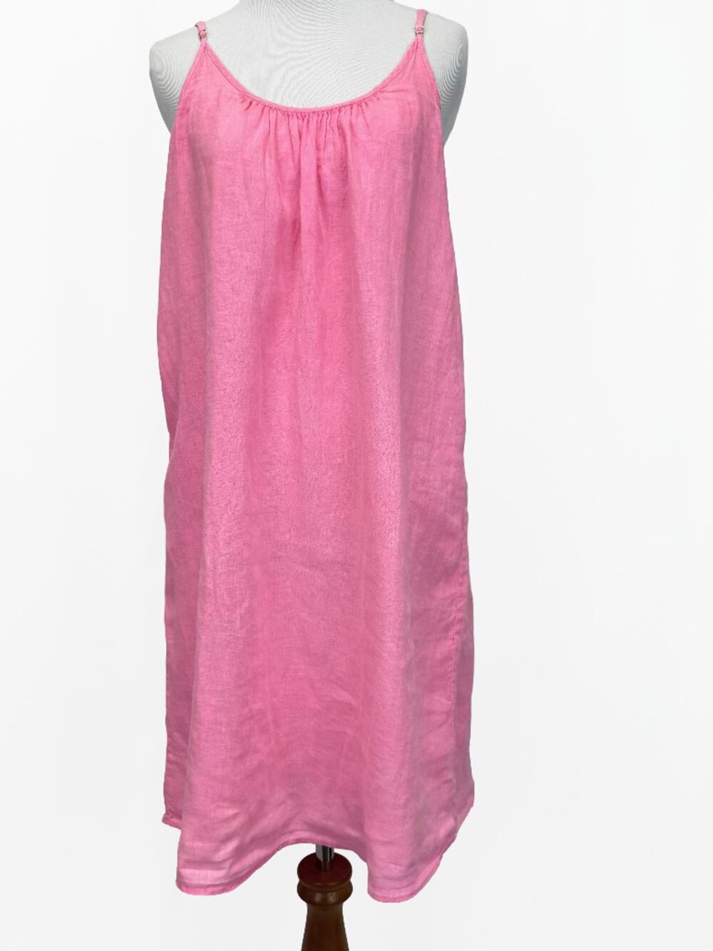 J.Crew Pink Linen Cami Slip Summer Dress Women's S Scoop Neck Spaghetti Strap